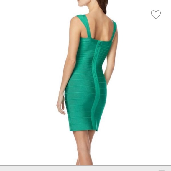 Green Herve Leger Bandage Dress - Picture 2 of 6